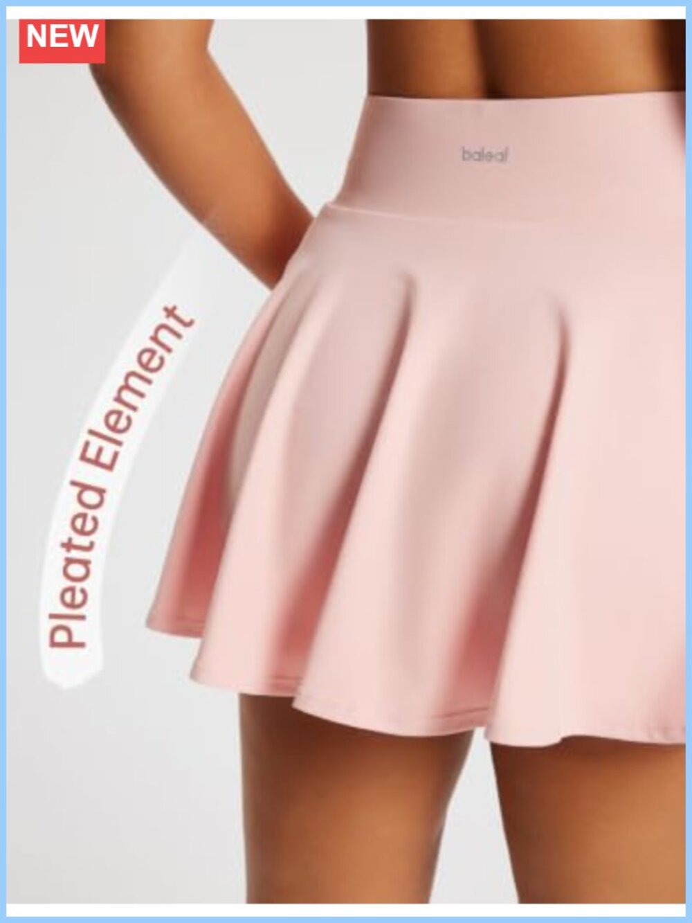 High Waisted Pleated Tennis Skort with Pockets Golf Skirt - Picture 5 of 6